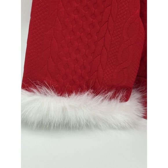 🎄Christmas Sweatshirt for Women Faux Fur Long Sleeve V Neck 1xl - Picture 4 of 8